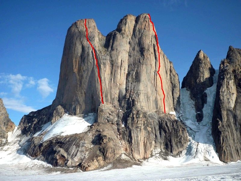 Climbing asgard by means of baffin island twilight of Arctic summer time