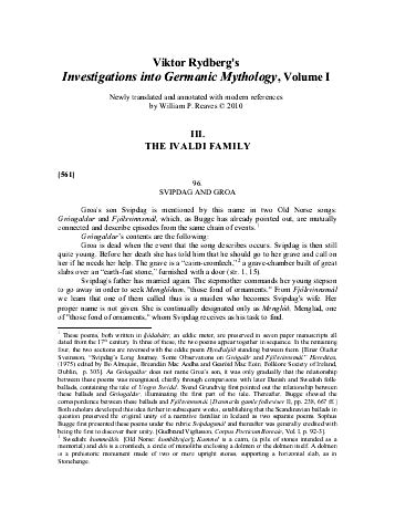 Investigations into germanic mythology vol. 1 as these