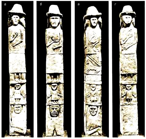 slavic gods on the Zbruch idol